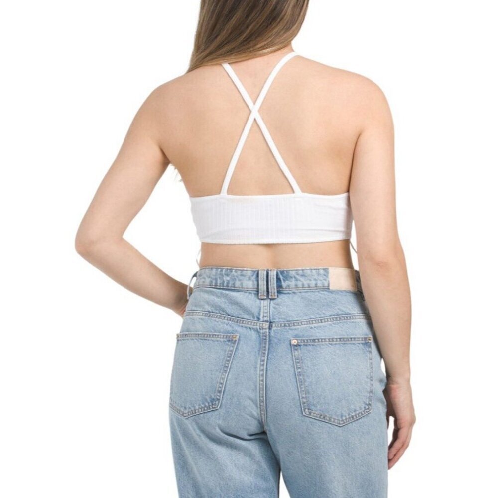 Zara Ribbed Cotton Blend Cut Out Bodysuit Women’s White Size S - Small - NWT - Picture 4 of 16